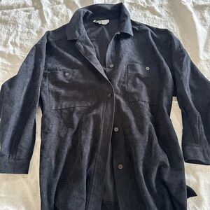 Collection B Black Shirt Jacket